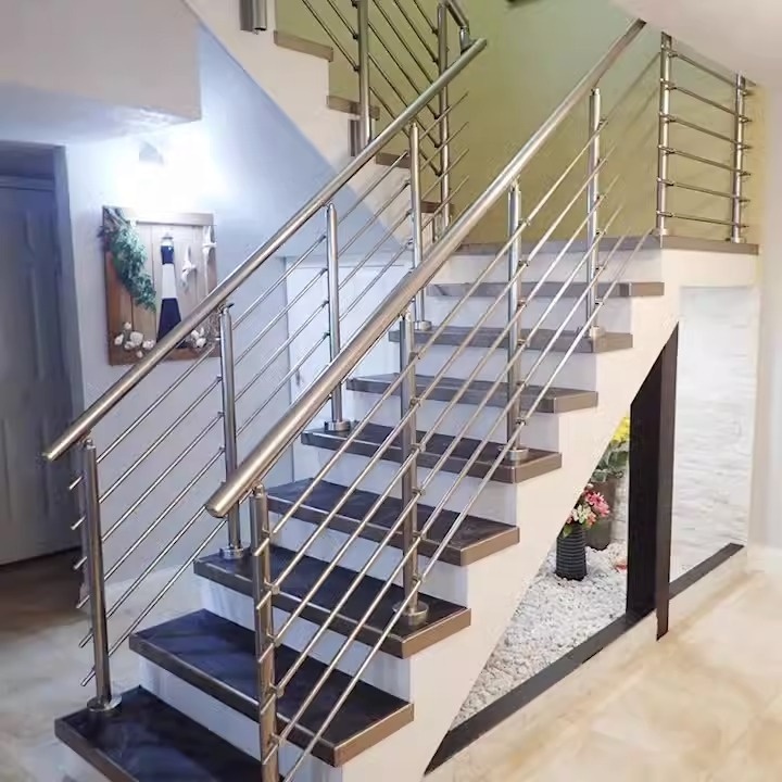 Round Stair Handrail Short Handrail Staircase Stainless Steel Railing