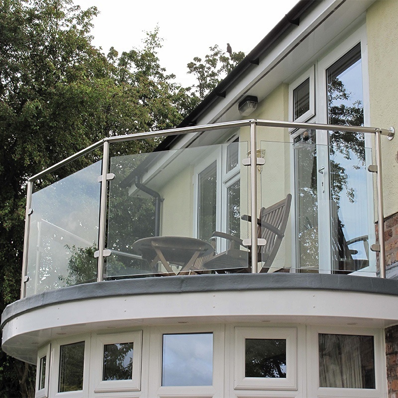 Latest Products Glass Handrail Design Stainless Steel 304 Indoor Railing System Stair Balustrade