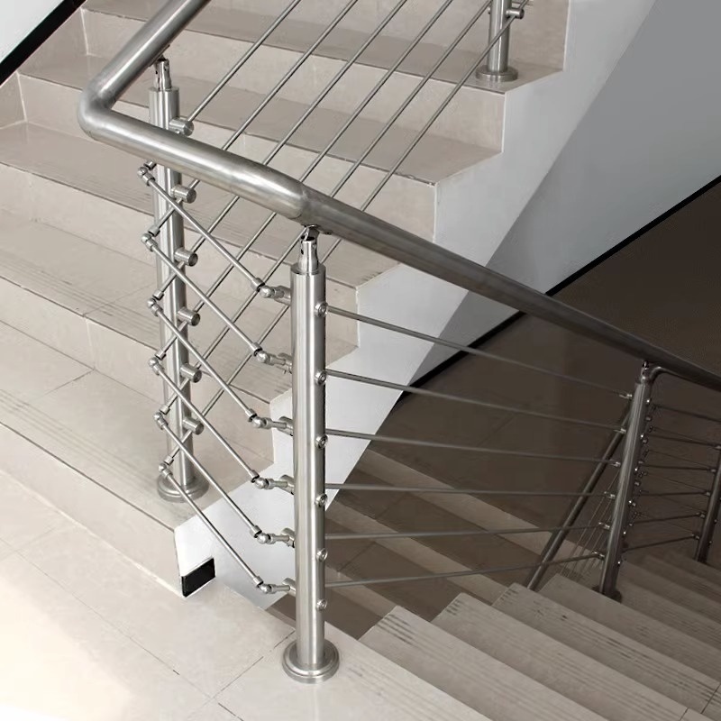 Round Stair Handrail Short Handrail Staircase Stainless Steel Railing