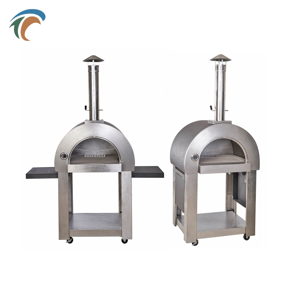 Steel Freestanding Turkish Wooden Pizza Horn Oven With Table