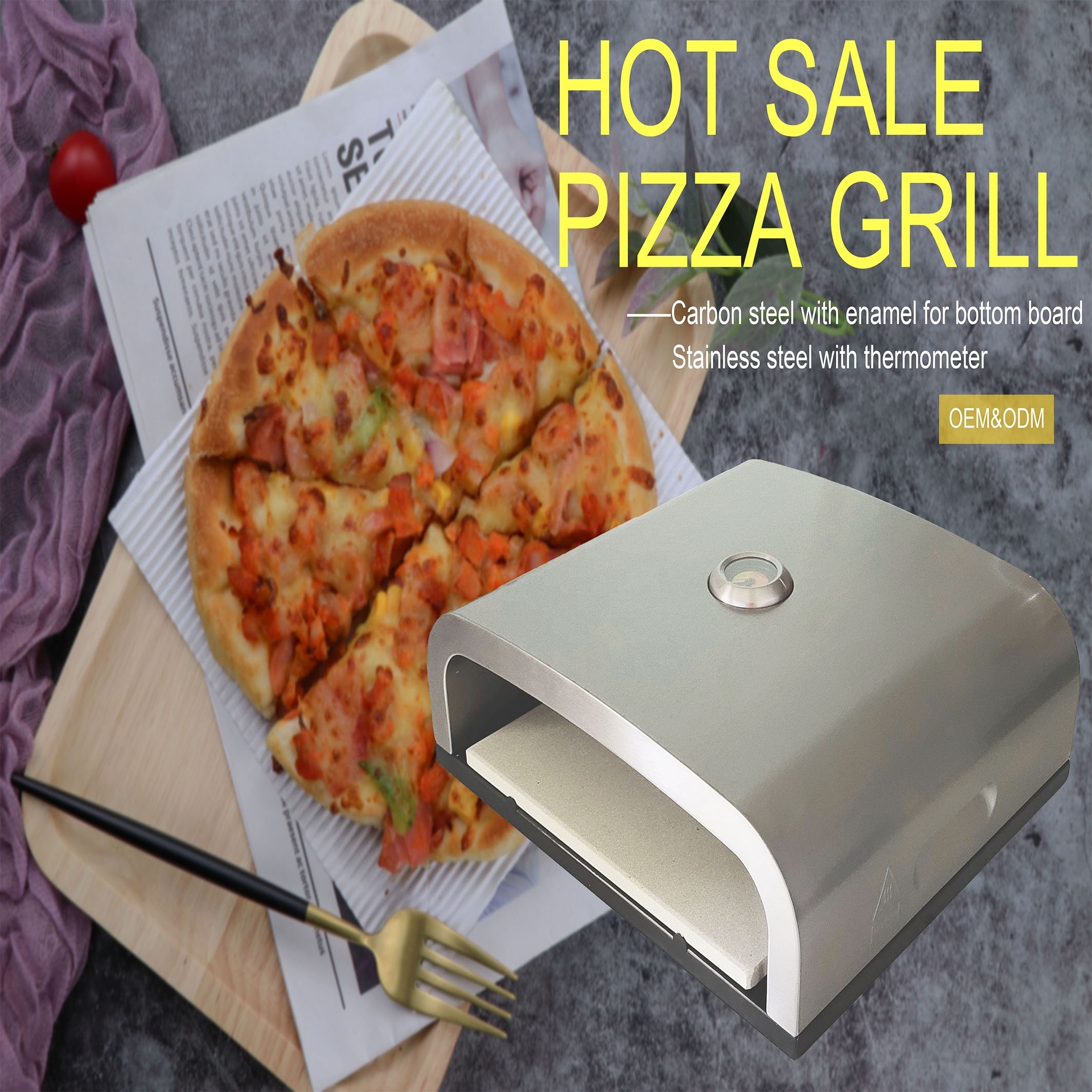 Home and camping  Selling Hot Mini Pizza Oven Portable Stone Fire Pizza Oven Wood Fired Pizza Oven