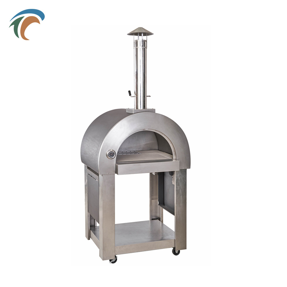 Steel Freestanding Turkish Wooden Pizza Horn Oven With Table