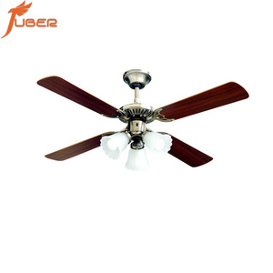 Juber manufacturer 42  inch Solid Wood Indoor Modern Decorative Ceiling Fan with LED Light