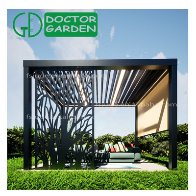 GD Doctor Garden modern bioclimatic pergolas and gazebos outdoor 9 sq meters 3x3 5x5 5x3 luxury garden gazebo pergola aluminum