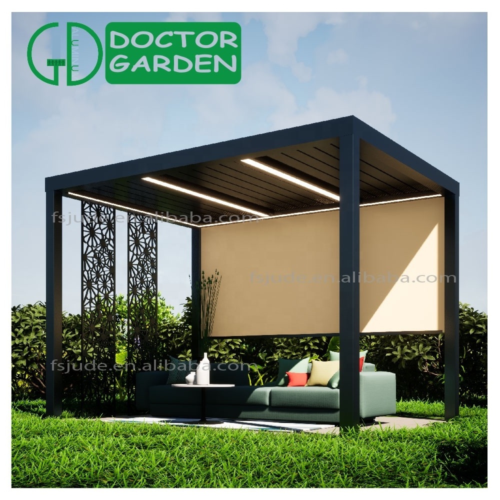 GD Doctor Garden modern bioclimatic pergolas and gazebos outdoor 9 sq meters 3x3 5x5 5x3 luxury garden gazebo pergola aluminum