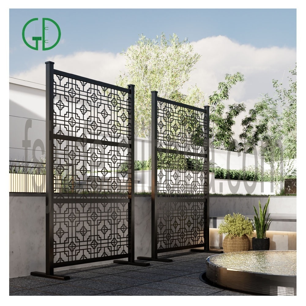 GD aluminium DIY 3 step patio brown black grey privacy screen ideas outdoor planter retractable fence