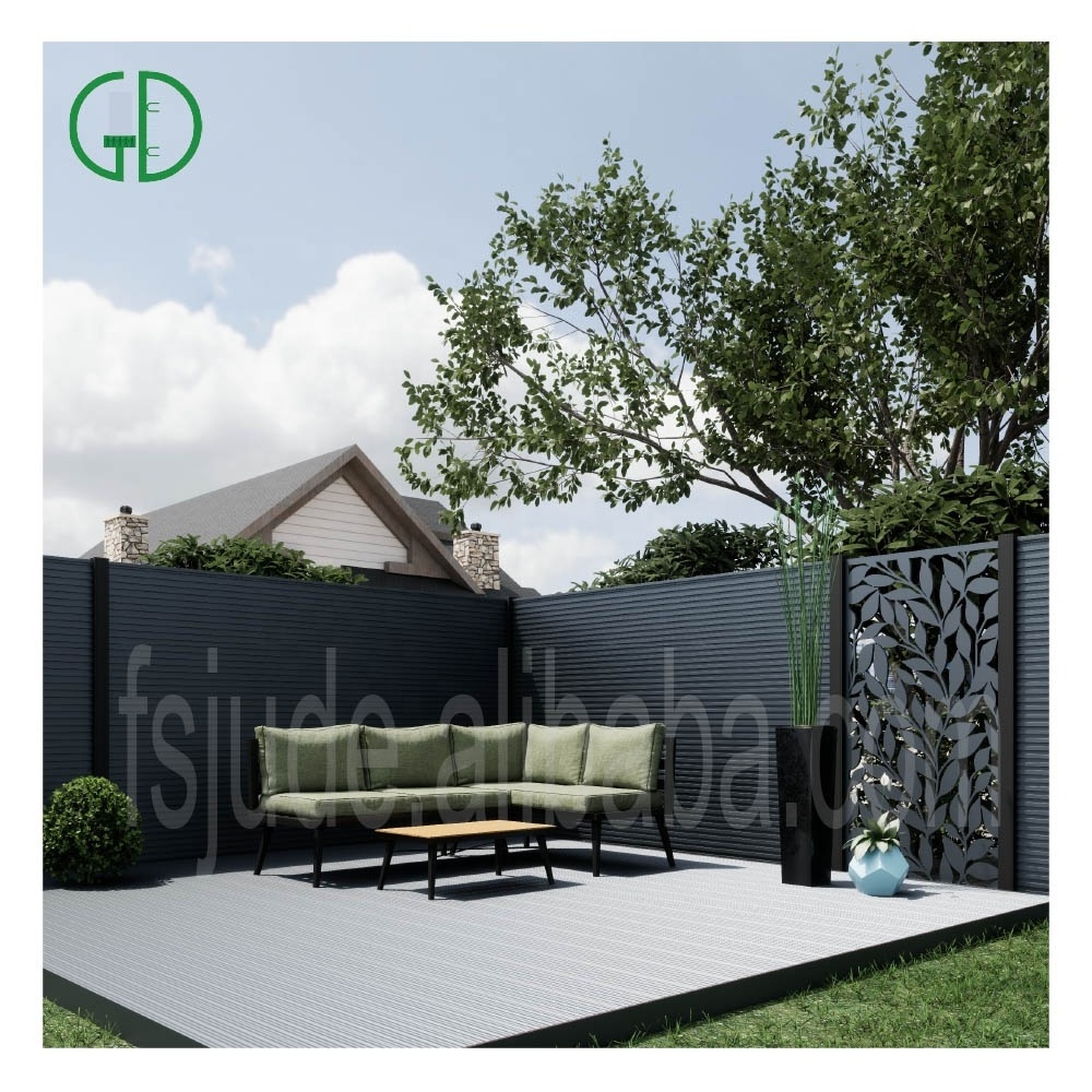 GD aluminum alloy 4ft 6ft 8ft 10ft 8x8 art board 2d security artificial cheap parts alu fence panel aluminium zaun sichtschutz