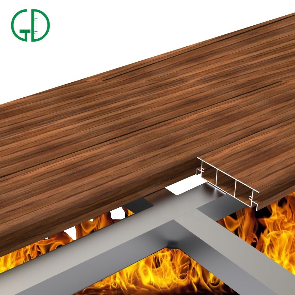 GD aluminum A2 Firetest outdoor decking system waterproof composite wood deck swimming pool garden floor boards decking tiles