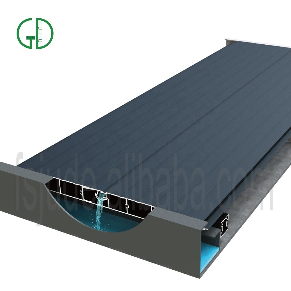 GD fire-rated A2-s1 and non-combustible aluminum decking wood grain planks frame balcony joist aluminium