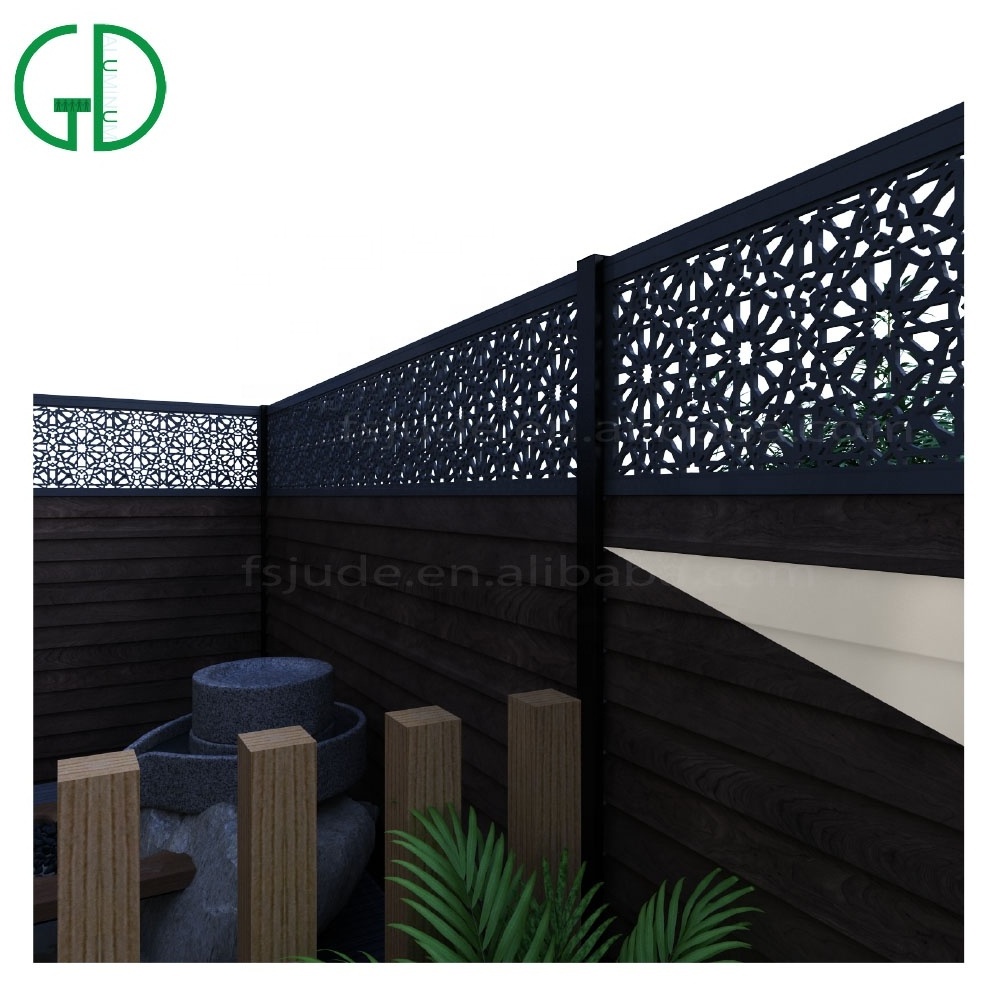 GD aluminium fence garden decorative metal wall laser cut privacy fencing panel