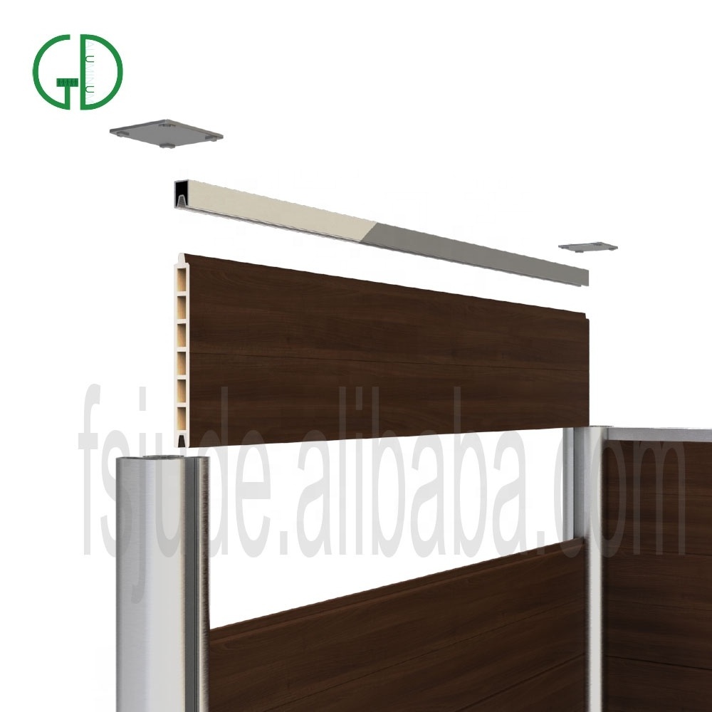 GD aluminium metal t post wpc composite fence panel slotted outdoor garden privacy 6x6 6x8 cap balcony manufacture