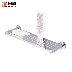 Made in China Hotel Rectangular design Bathroom Wall Mount Single Tier Wall Shelf stainless JuDing Bathroom soap Storage Corner Shower Shelves