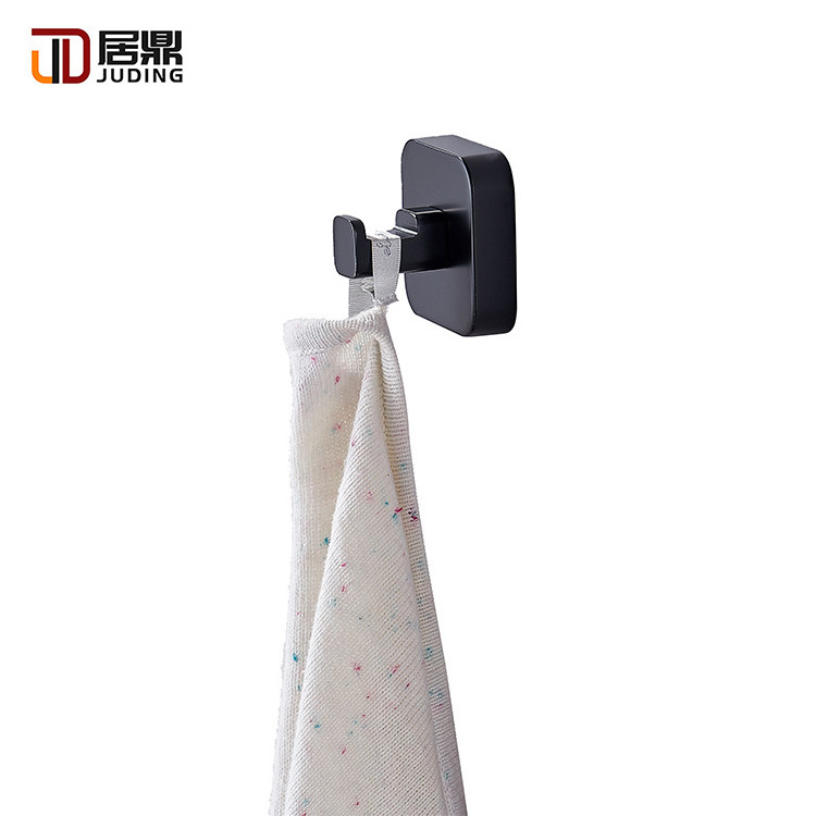 Wholesale Bathroom Matt Black Wall Mounted Single Clothing Towel Hook