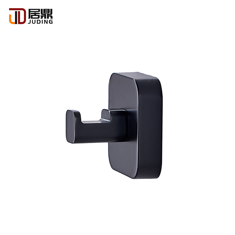 Wholesale Bathroom Matt Black Wall Mounted Single Clothing Towel Hook