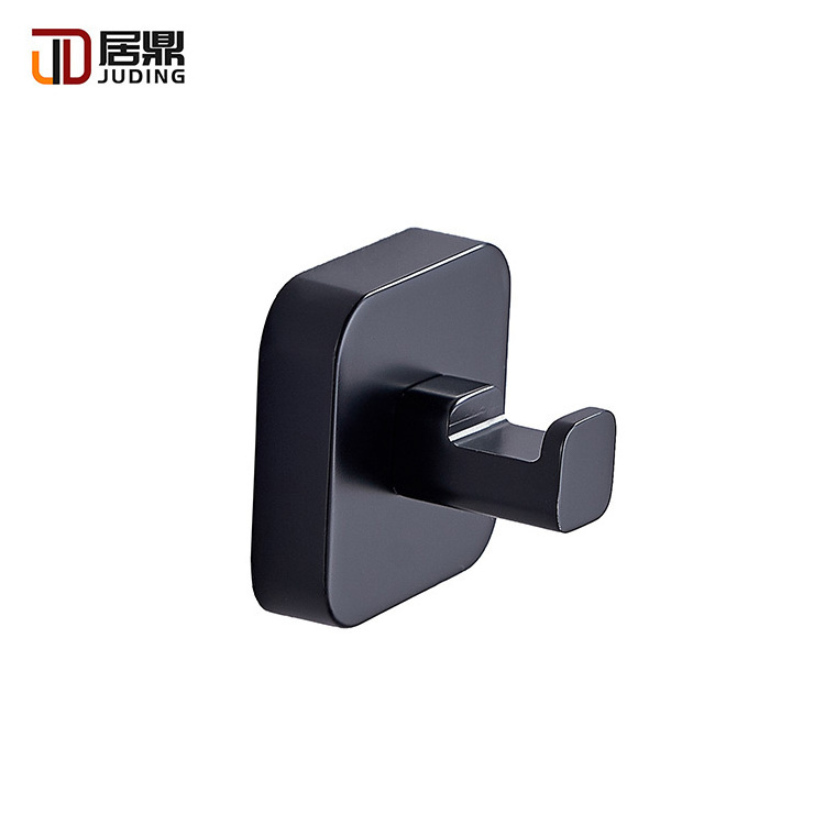 Wholesale Bathroom Matt Black Wall Mounted Single Clothing Towel Hook