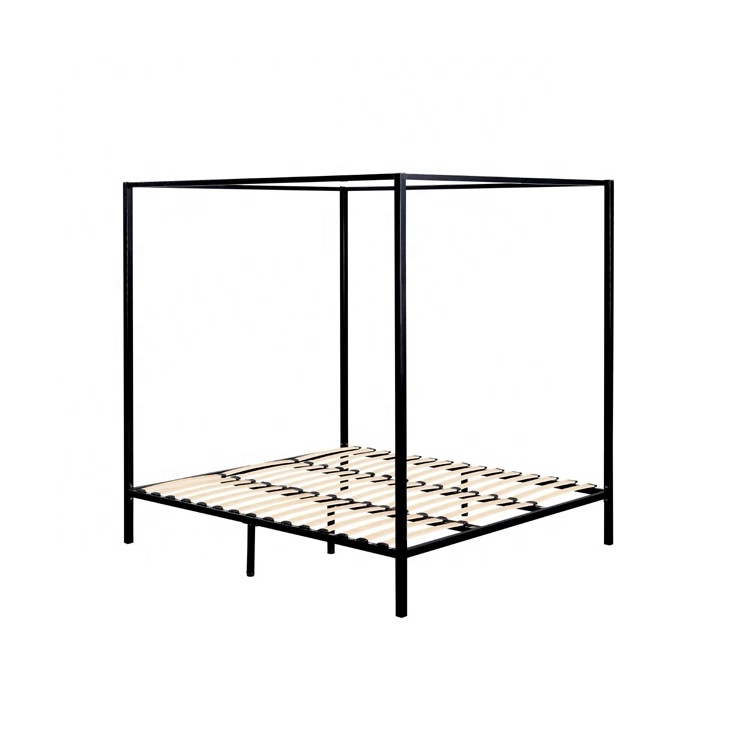 Wholesale Modern  Australia Metal Queen Size Canopy Assembly Bed Frame Gold