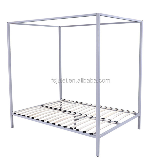 Wholesale Modern  Australia Metal Queen Size Canopy Assembly Bed Frame Gold