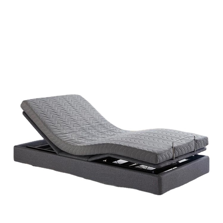 comfortable relax adjustable head and foot bed bases bed with massage/LED light/USB port