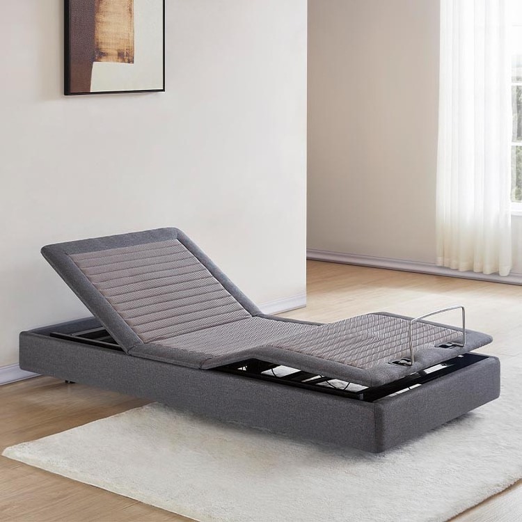 comfortable relax adjustable head and foot bed bases bed with massage/LED light/USB port