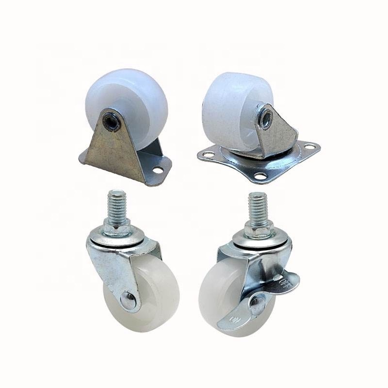 Manufacturer promotion 3 inch lightweight pp caster screw with brake rigid flexible shelving desk wheels