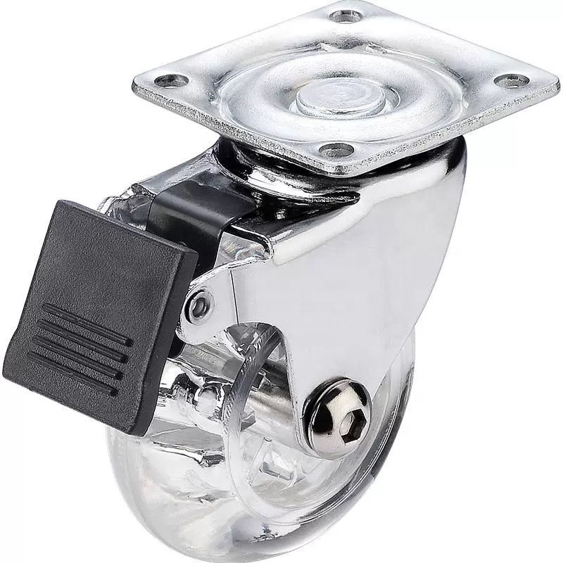 Good Price High Quality Transparent Caster Wheel 2 Inch PU Polyurethane Office Chair Caster