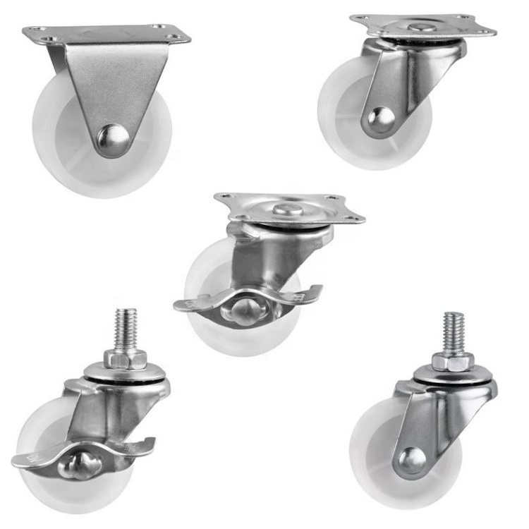 Factory direct sales 3 inch lightweight pp casters with brake wear safety to ensure stall rack wheels furniture wheels