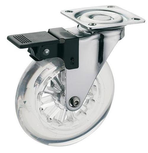 Manufacturers direct sales 75mm light transparent wheel casters universal wheel environmental protection beautiful wine wheels