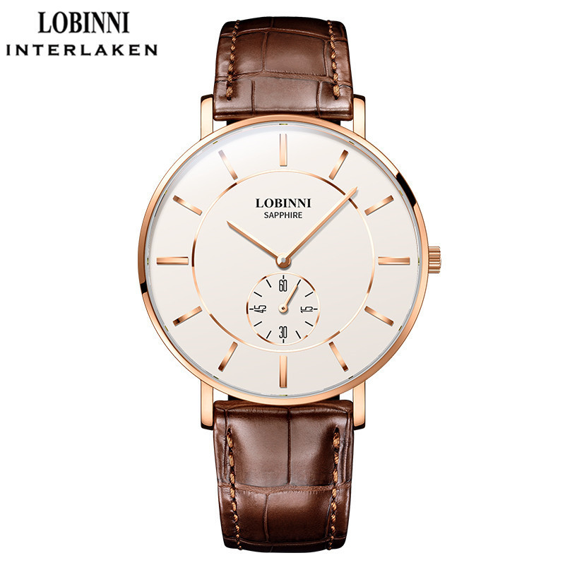 LOBINNI 3001 Men Quartz Movement Watch Band Business Wrist Watch Stainless Steel Fashion Casual Leather Men's Latest OEM Unisex