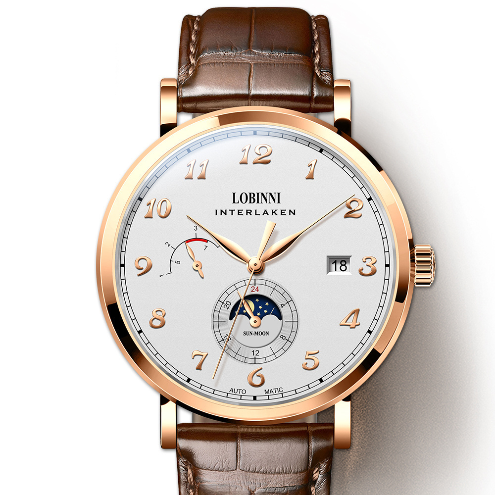 High-End Watches New Model LOBINNI 686009 Automatic Mechanical Watches Men