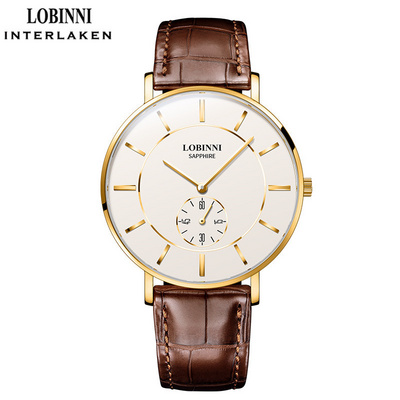 LOBINNI 3001 Men Quartz Movement Watch Band Business Wrist Watch Stainless Steel Fashion Casual Leather Men's Latest OEM Unisex