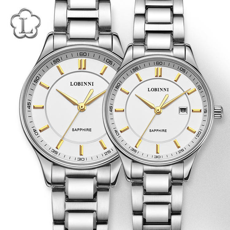 Oem Odm LOBINNI 3005 Quartz Wristwatch Gold Watch Calendar Ultra-thin Luxury Watch For Men and women