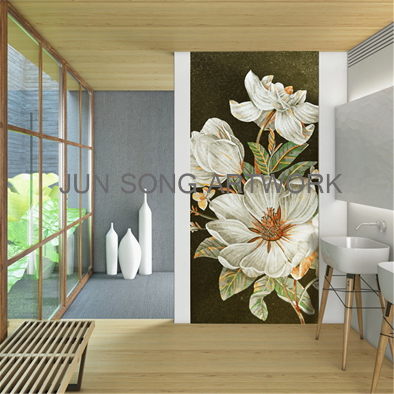 JS MFL-ST14 Flower Mosaic Art Backsplash Tile Design Bedroom Wall Mural