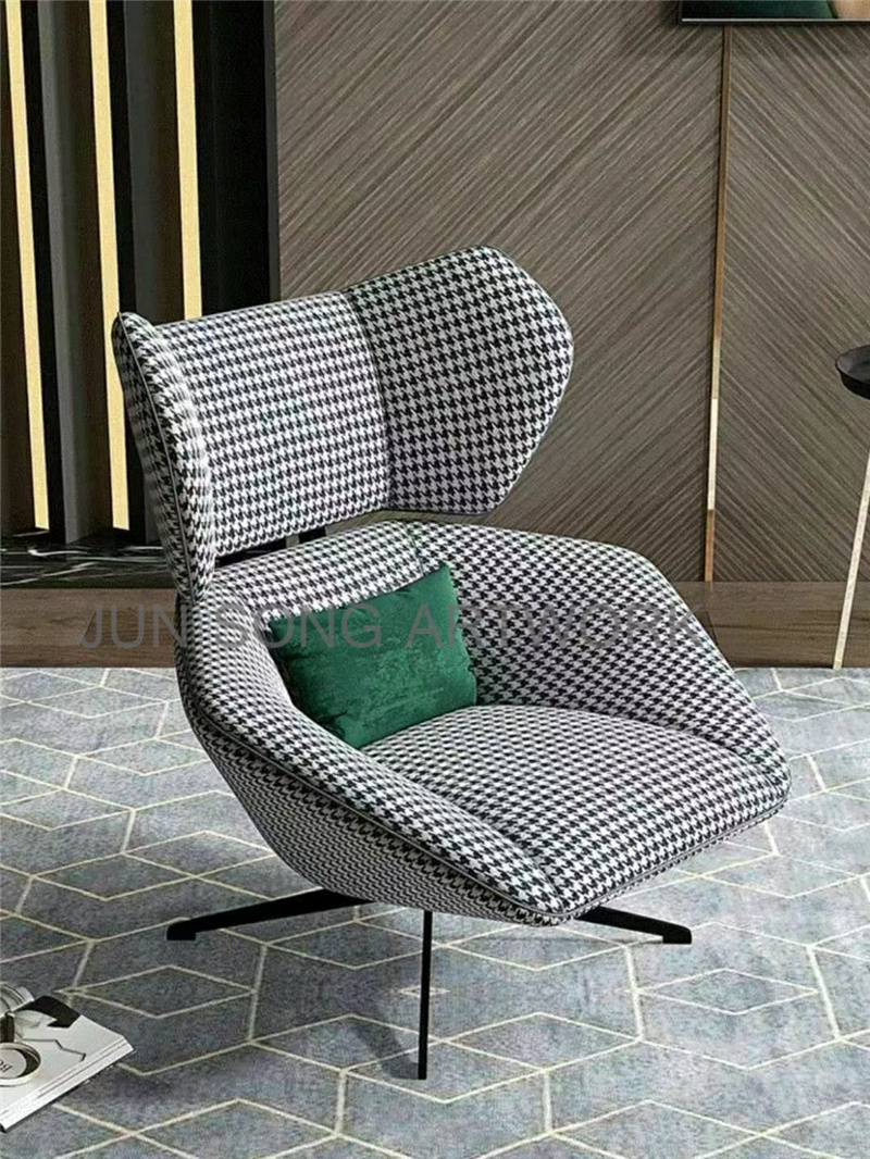 JS C09 Premium Designer High Back Swivel Fabric Chair Home Office Resting Chair Villa Sitting Room Leisure Chair Series