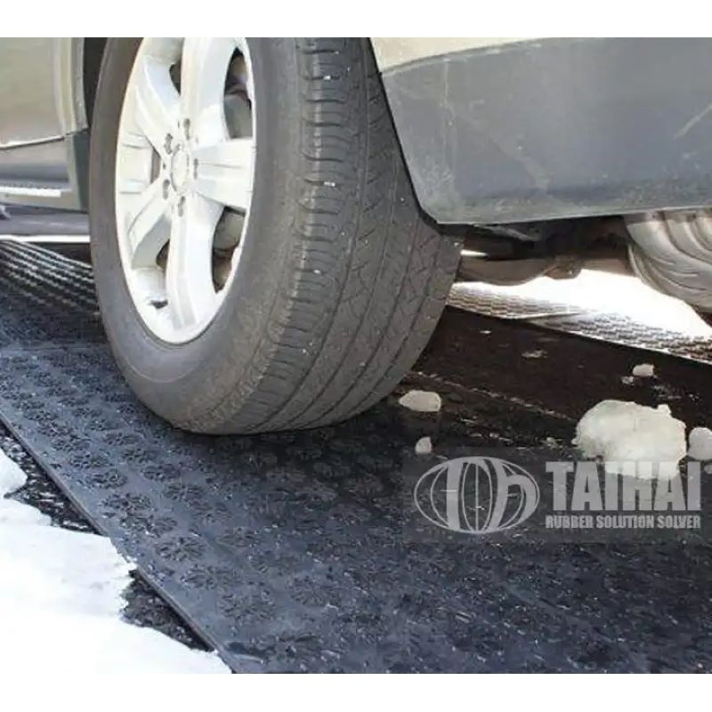 Custom Driveway Snow Melting Mat Outdoor Heated Snow Rubber Heated Driveway Snow Melting Heating Mats For Cold Winter