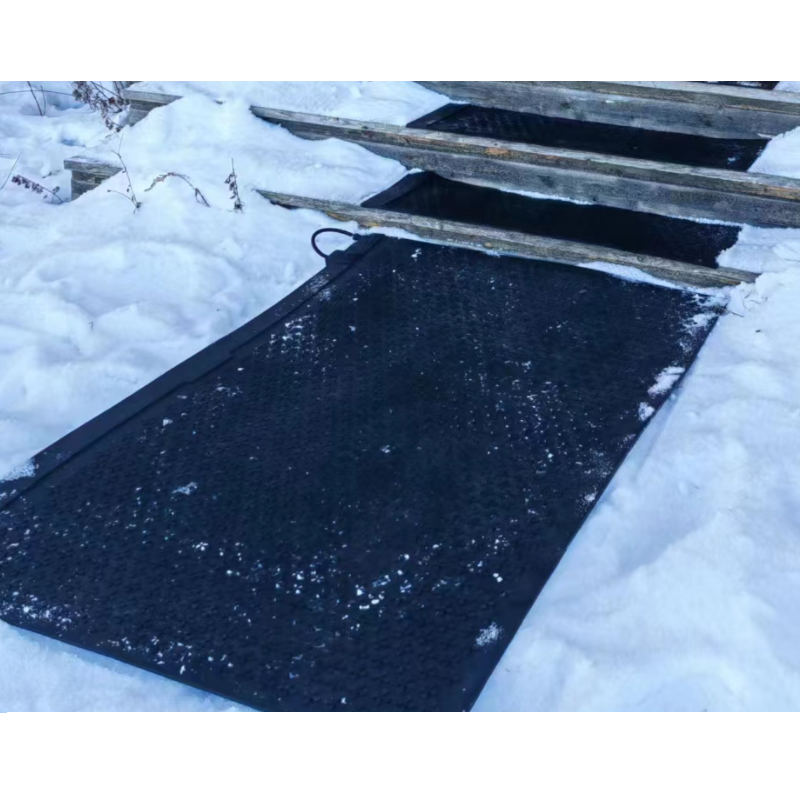 Hot sale HOT-Flake Rubber Heated Walkway/Driveway Anti-Slip Mat - Snow Melting Mat 32