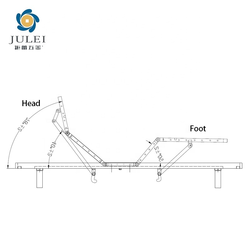 Split Self Adjustable Queen Power Coated Beds Optional Paper Cover Slat King Size Smart Bed Frame