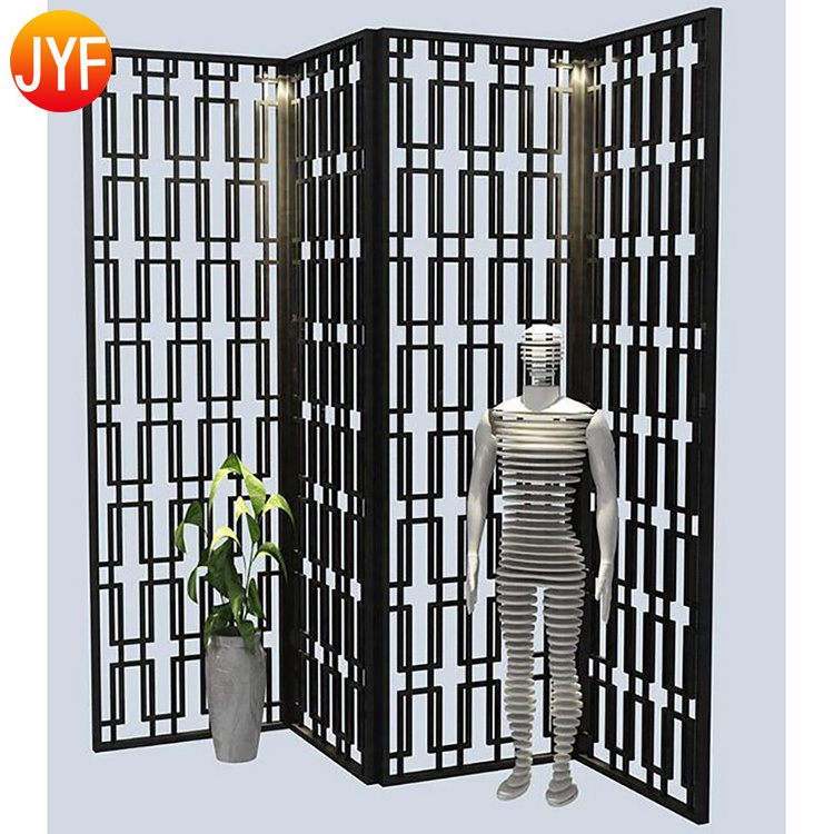 ZZ991 Cheap Price Golden Surface Decoration Wedding Screen Room Partition Metal Screen Partition