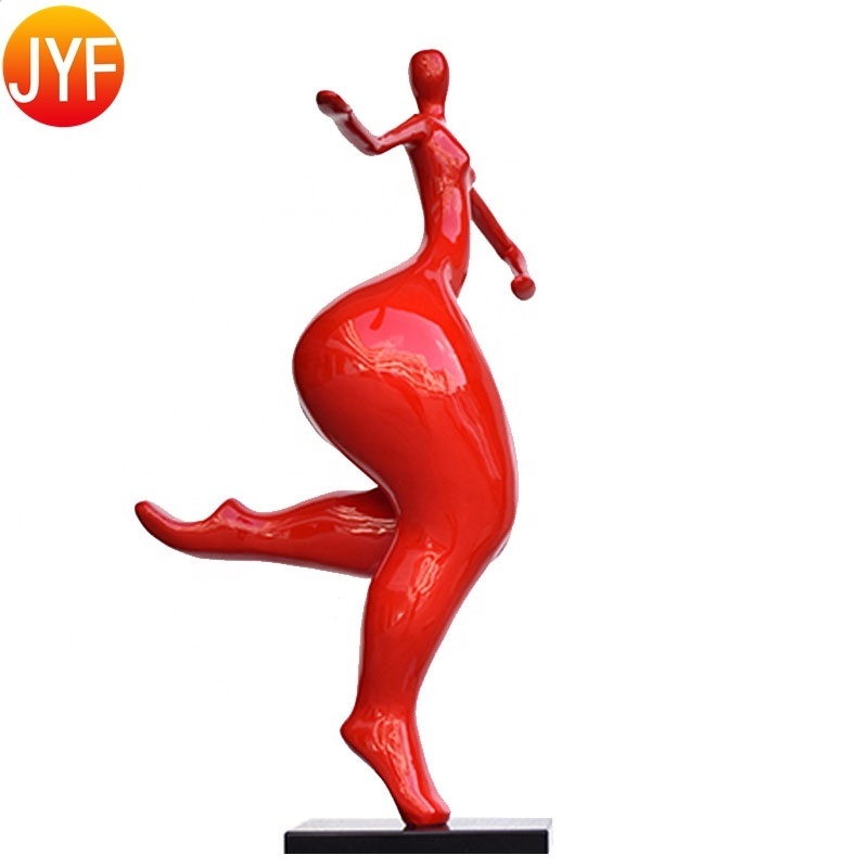 ZB0806 Hot selling Hotel Decorative Resin Sculpture Outdoor Resin Red Man Sculpture