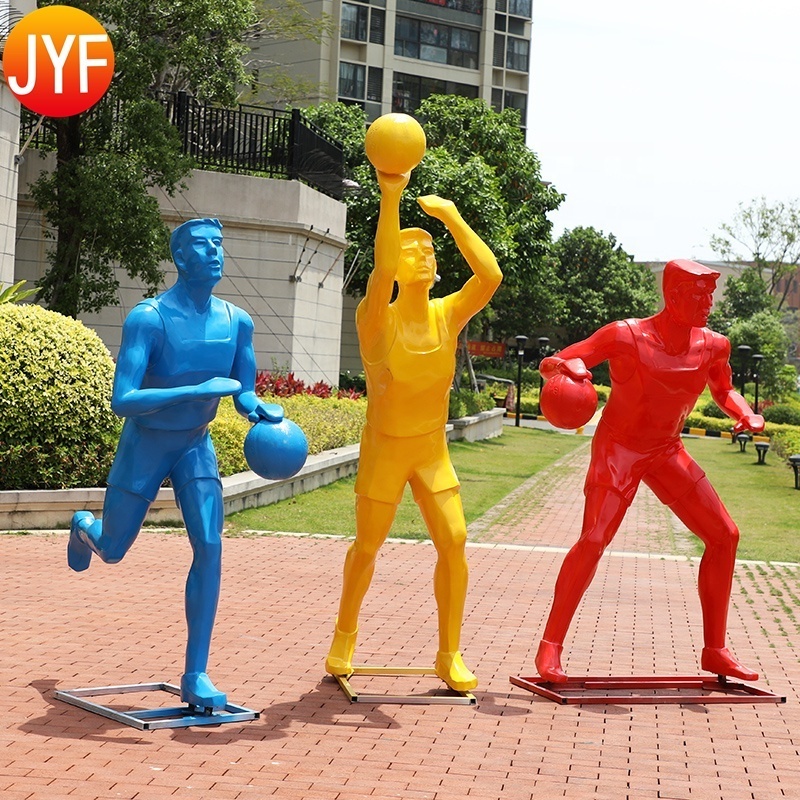 ZB0806 Hot selling Hotel Decorative Resin Sculpture Outdoor Resin Red Man Sculpture