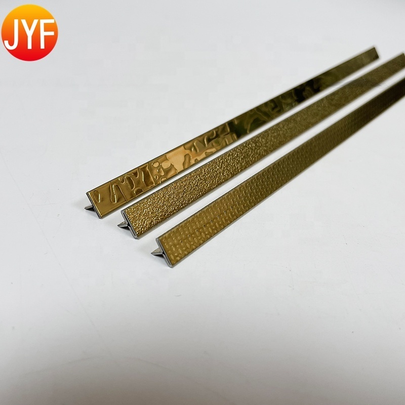 Factory Supply Decorative  Metal trim strip T Shape 304 Stainless Steel Flexible Metal Tile Edge Trim For Home