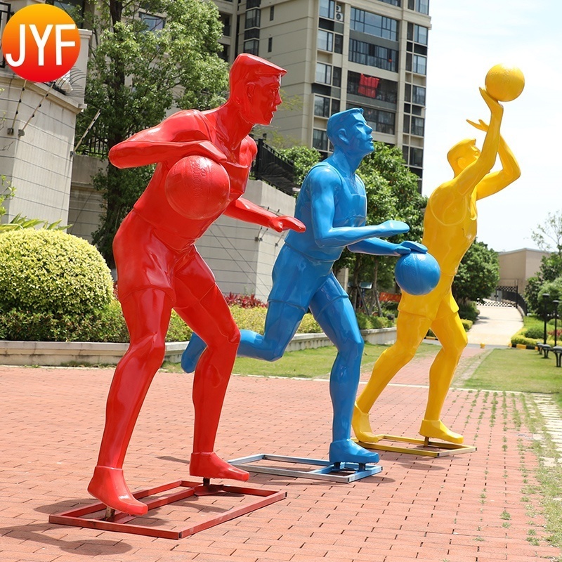 ZB0806 Hot selling Hotel Decorative Resin Sculpture Outdoor Resin Red Man Sculpture