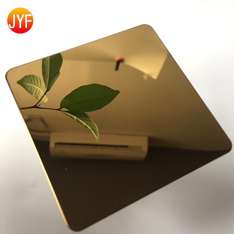 H065 Customized Non-fading Shiny Gold 8k Mirror Polished Stainless Steel Metal Sheet