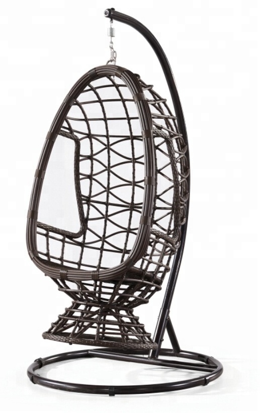 Egg shaped outdoor patio hanging basket summer rattan swing chair