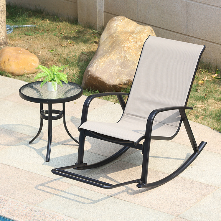 Designer Armchair Aluminum Frame Chair Garden Patio Swing outdoor Rocking Chairs