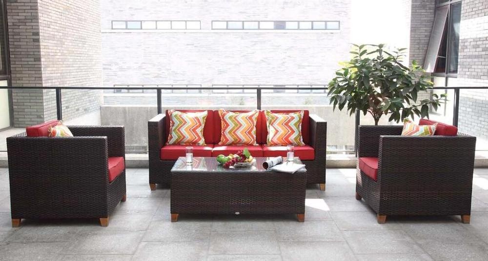 Modern outdoor sofa furniture luxury garden rattan sofa set