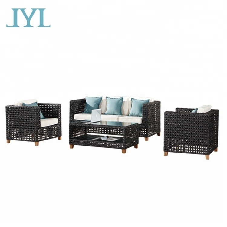 fashion leisure outdoor rattan sofa in garden sets wicker sofa