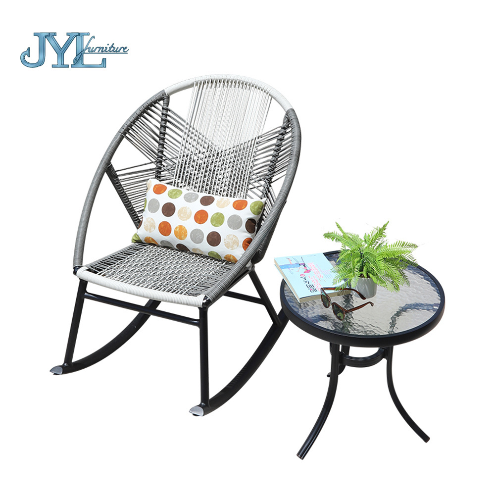 Oem Anti Tipping Design Outdoor Furniture High Quantity PE Rattan Swing Rocking Chair