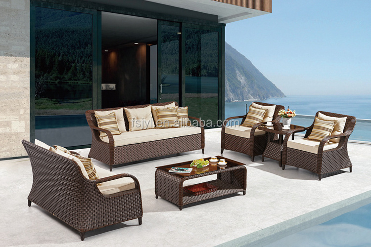 Outdoor Patio Furniture Sets Garden Conversation Sofa Set Rattan Wicker Patio Dining Table Set