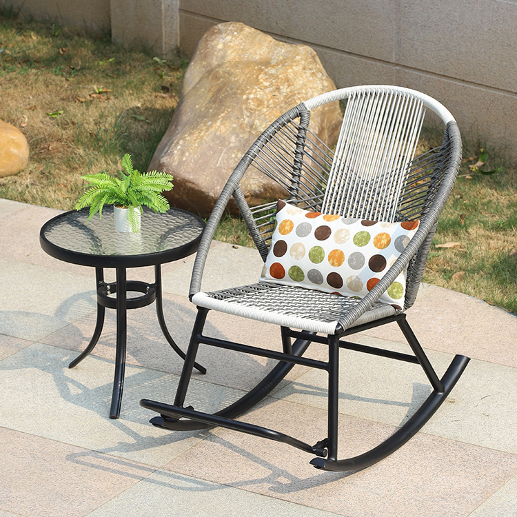 Hot Sale Balcony Leisure Rope Chair Furniture Outdoor Garden Patio Rocking Chair