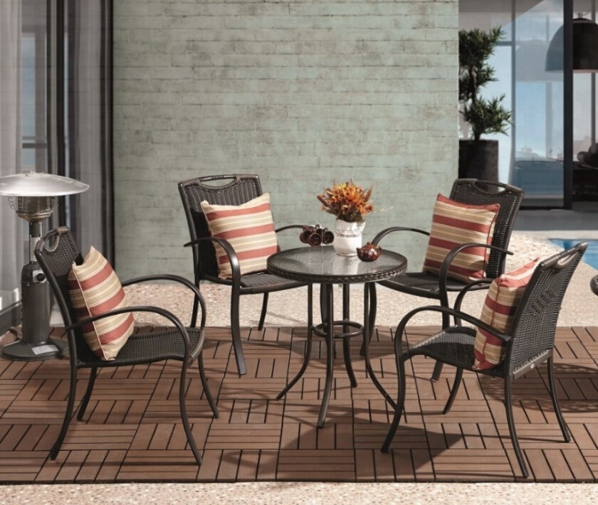 Cheap PE rattan synthetic rattan furniture set for outdoor garden